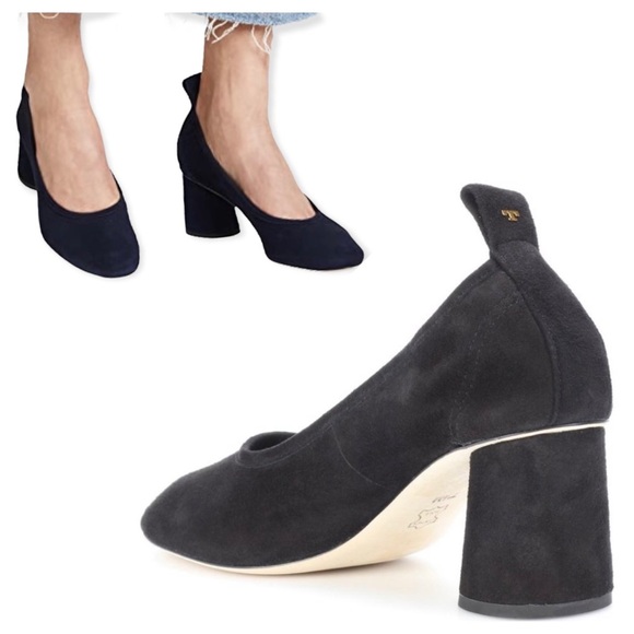 Tory Burch Shoes - Tory Burch Heels Column Block Therese 65mm Black Suede Round Toe Womens 9